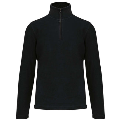 ENZO - ZIP NECK MICROFLEECE JACKET - Black - Main