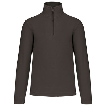 ENZO - ZIP NECK MICROFLEECE JACKET - Dark Grey - Main