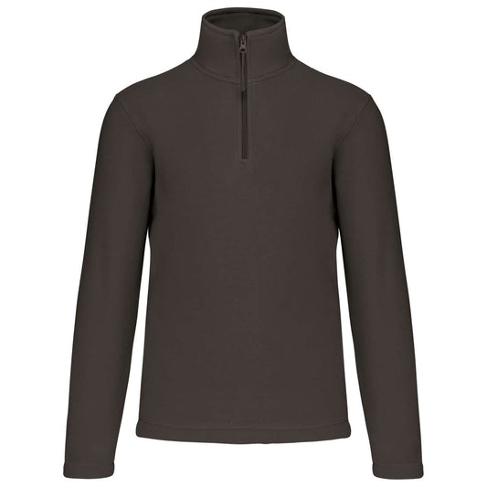 ENZO - ZIP NECK MICROFLEECE JACKET - Dark Grey - Main