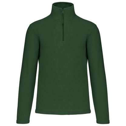 ENZO - ZIP NECK MICROFLEECE JACKET - Forest Green - Main