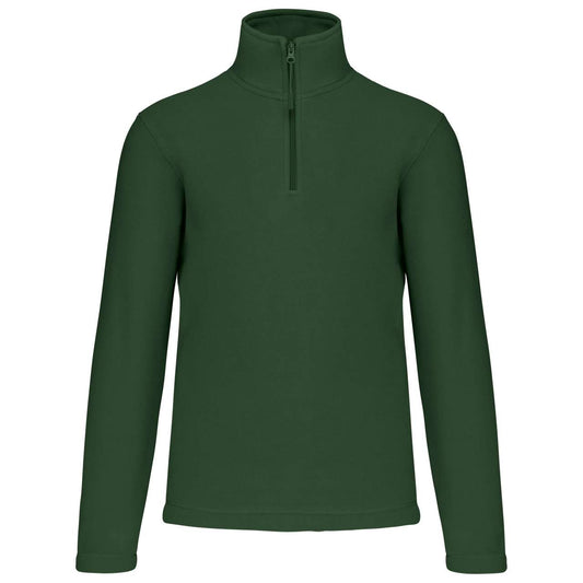 ENZO - ZIP NECK MICROFLEECE JACKET - Forest Green - Main