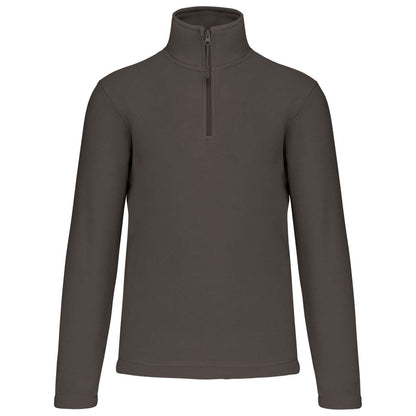 ENZO - ZIP NECK MICROFLEECE JACKET - Green Olive - Main