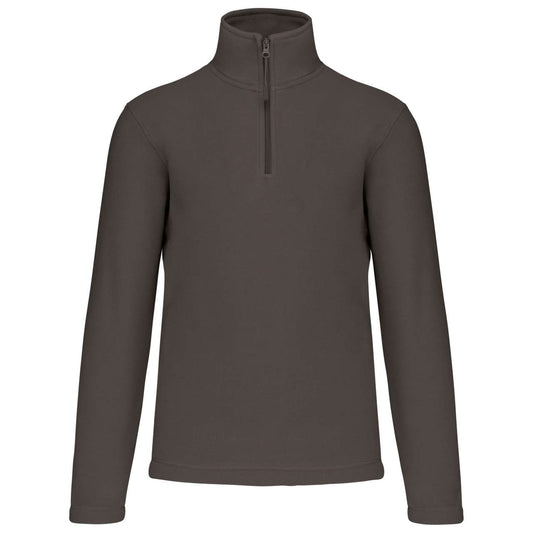 ENZO - ZIP NECK MICROFLEECE JACKET - Green Olive - Main