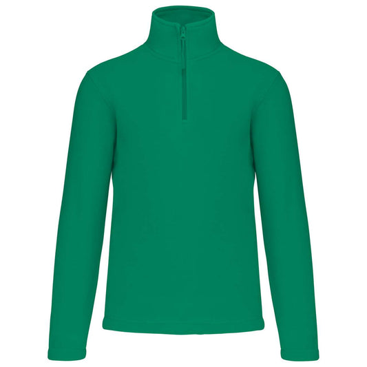 ENZO - ZIP NECK MICROFLEECE JACKET - Kelly Green - Main