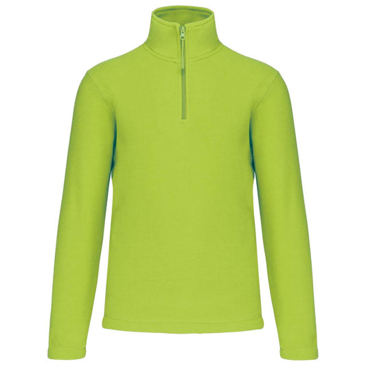 ENZO - ZIP NECK MICROFLEECE JACKET - Lime - Main