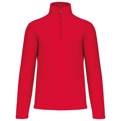 ENZO - ZIP NECK MICROFLEECE JACKET - Red - Main