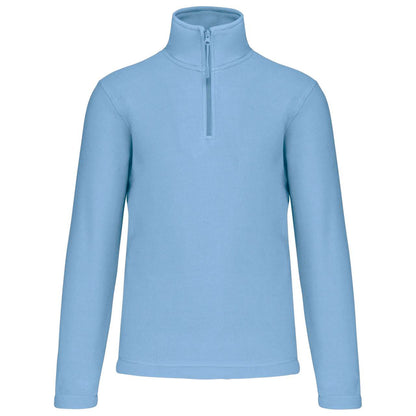 ENZO - ZIP NECK MICROFLEECE JACKET - Sky Blue - Main