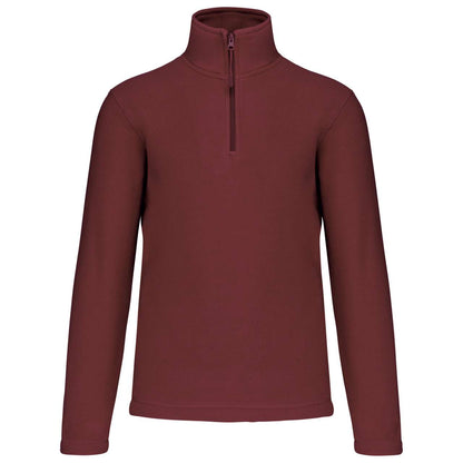 ENZO - ZIP NECK MICROFLEECE JACKET - Wine - Main