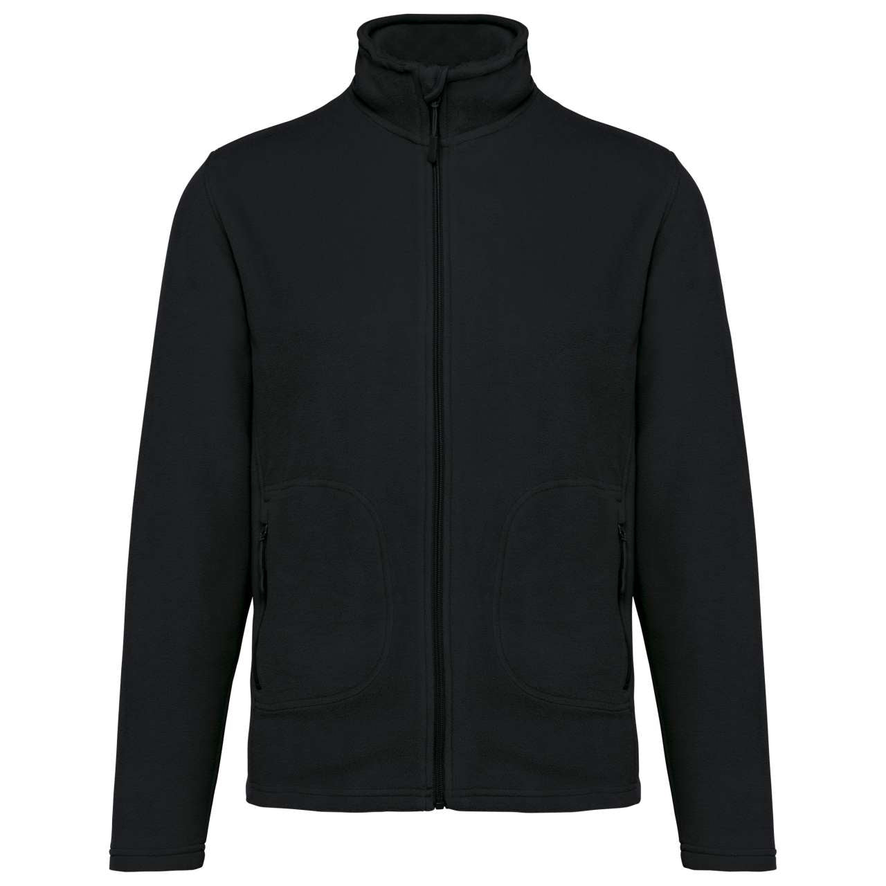 UNISEX ECO-FRIENDLY MICRO-POLARFLEECE JACKET - Black - colorimageurl
