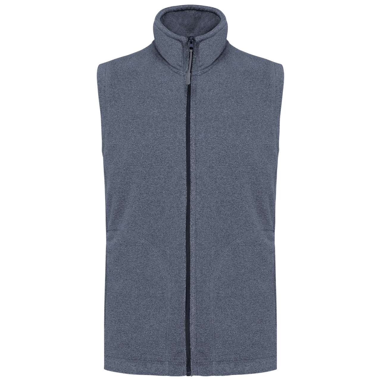 LUCA - MEN'S MICROFLEECE GILET - French Navy Heather - Main