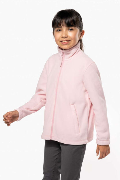 KIDS' FULL ZIP FLEECE JACKET - Black - Model