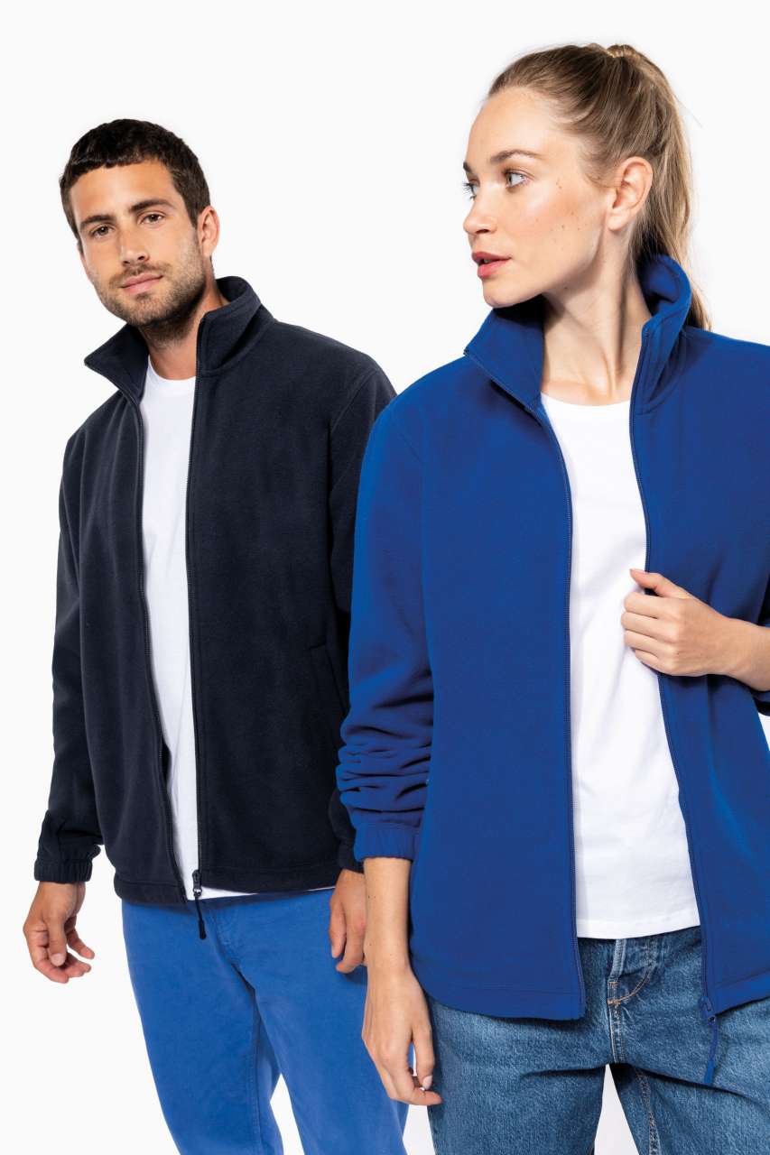 UNISEX MICROFLEECE ELASTICATED JACKET - Royal Blue - modelimageurl