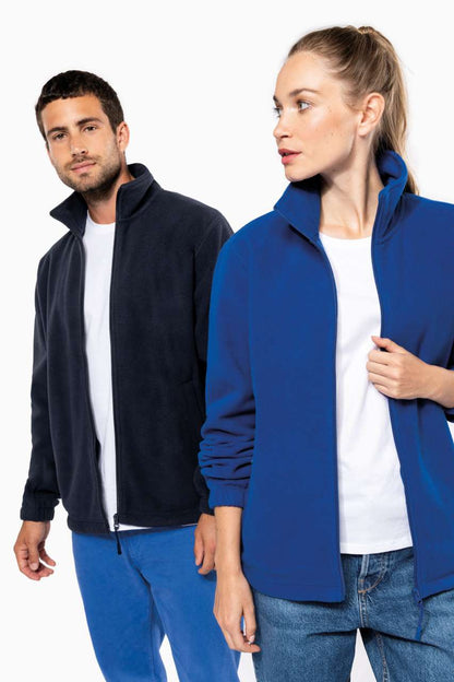 UNISEX MICROFLEECE ELASTICATED JACKET - Dark Grey - modelimageurl