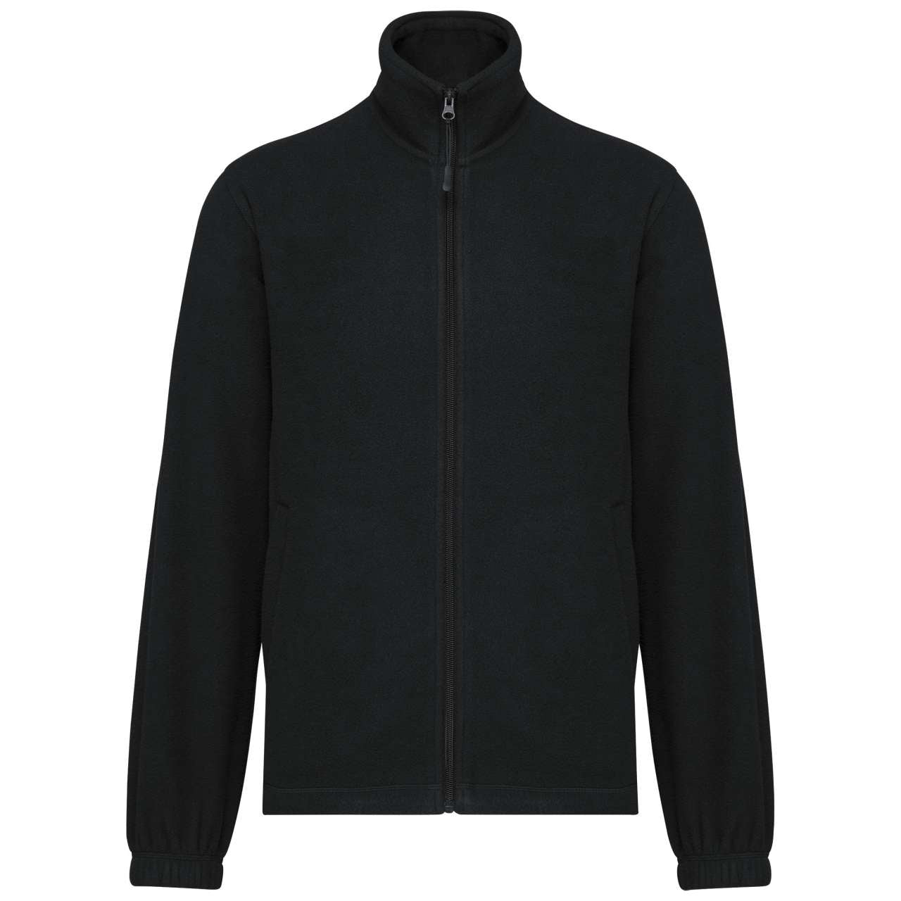 UNISEX MICROFLEECE ELASTICATED JACKET - Black - colorimageurl