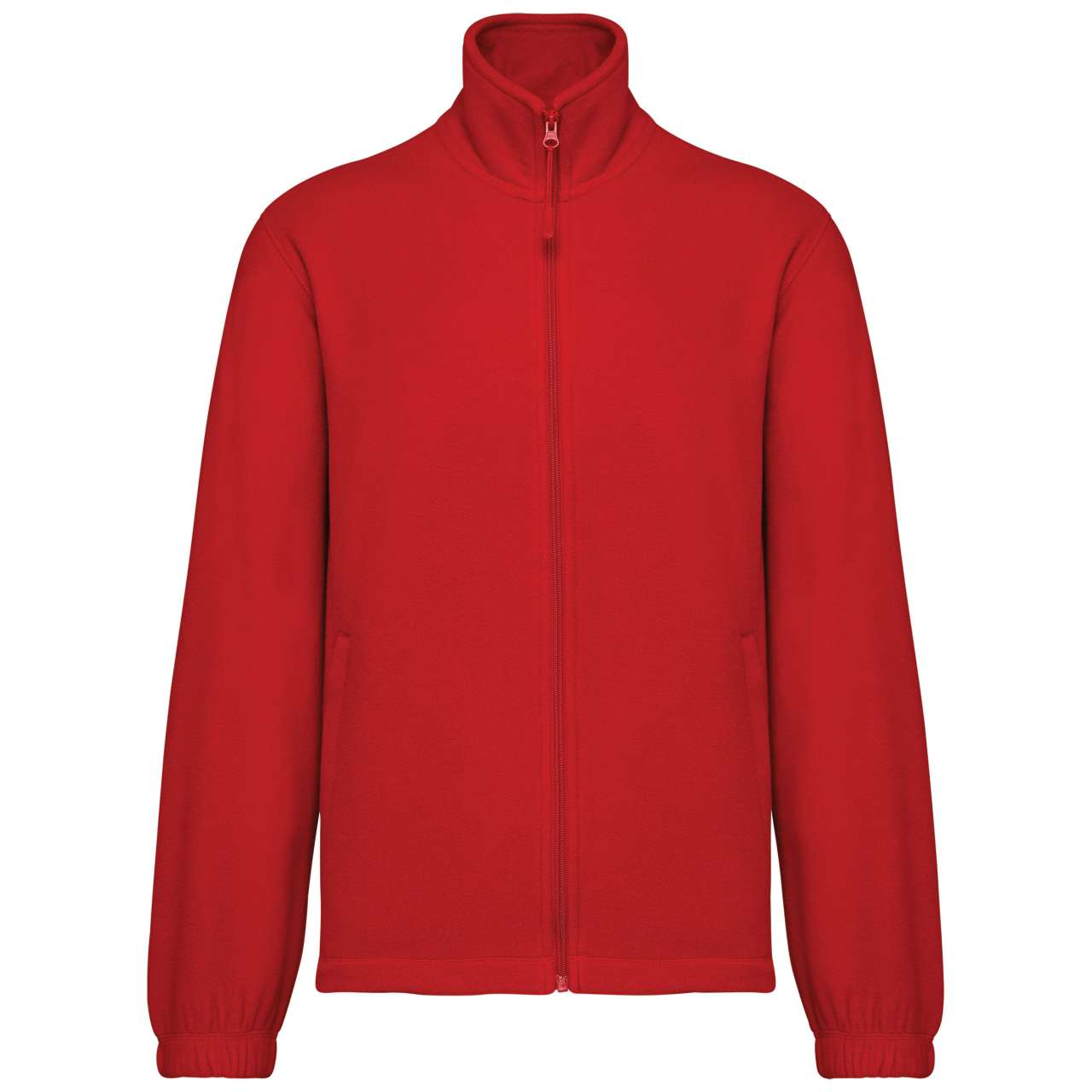 UNISEX MICROFLEECE ELASTICATED JACKET - Red - colorimageurl
