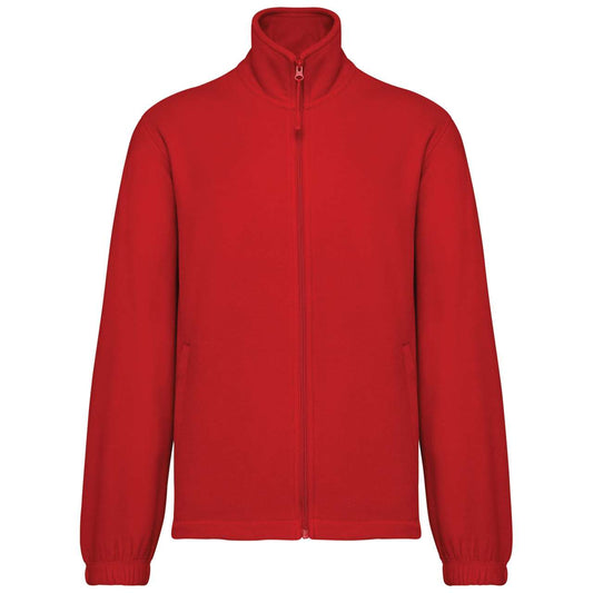 UNISEX MICROFLEECE ELASTICATED JACKET - Red - colorimageurl