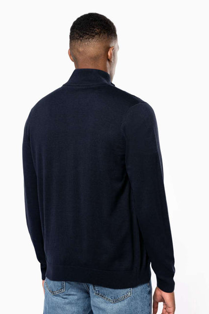MEN'S FULL ZIP CARDIGAN - Black - Additional