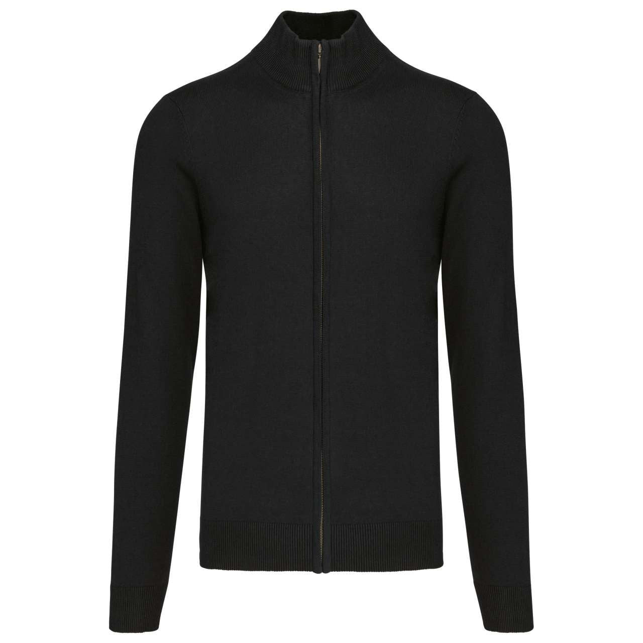 MEN'S FULL ZIP CARDIGAN - Black - Main