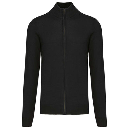 MEN'S FULL ZIP CARDIGAN - Black - Main