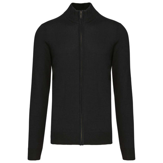MEN'S FULL ZIP CARDIGAN - Black - Main
