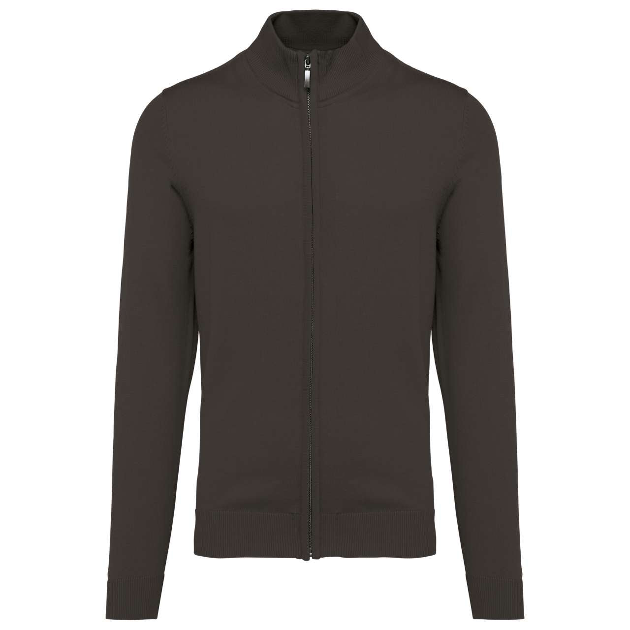 MEN'S FULL ZIP CARDIGAN - Dark Grey - Main