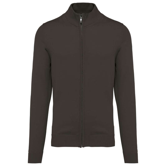 MEN'S FULL ZIP CARDIGAN - Dark Grey - Main