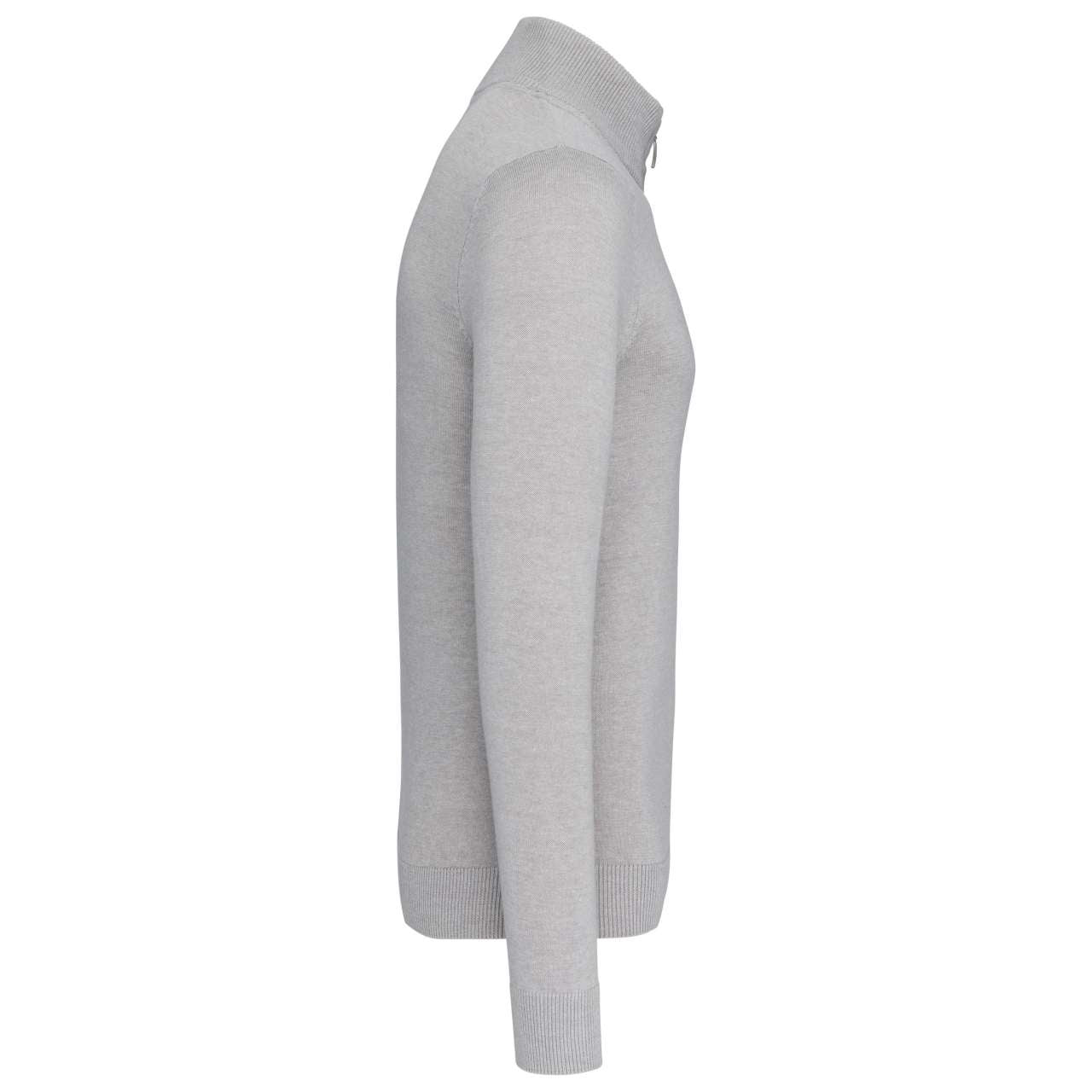 MEN'S FULL ZIP CARDIGAN - Grey Melange - Additional