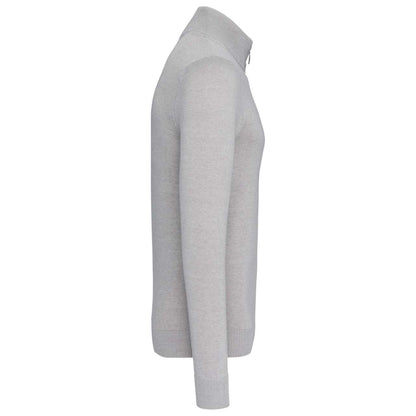 MEN'S FULL ZIP CARDIGAN - Grey Melange - Additional