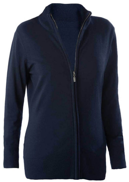 LADIES' FULL ZIP  CARDIGAN - Navy - Main