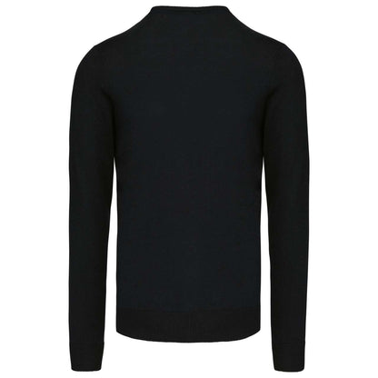 MEN’S V-NECK JUMPER - Black - Additional