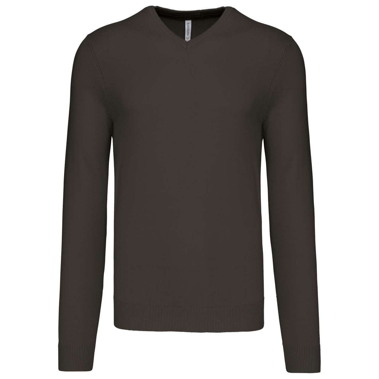 MEN’S V-NECK JUMPER - Dark Grey - Main