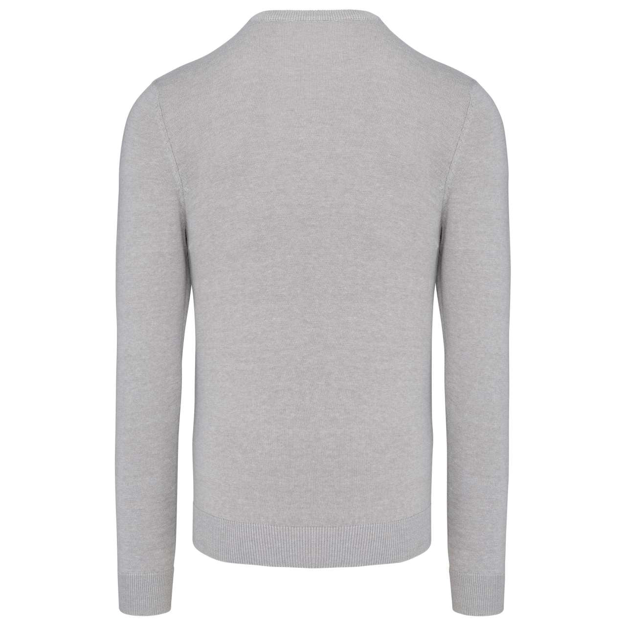 MEN’S V-NECK JUMPER - Grey Melange - Additional