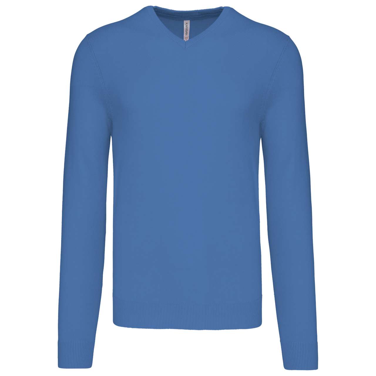 MEN’S V-NECK JUMPER - Light Royal Blue - Main