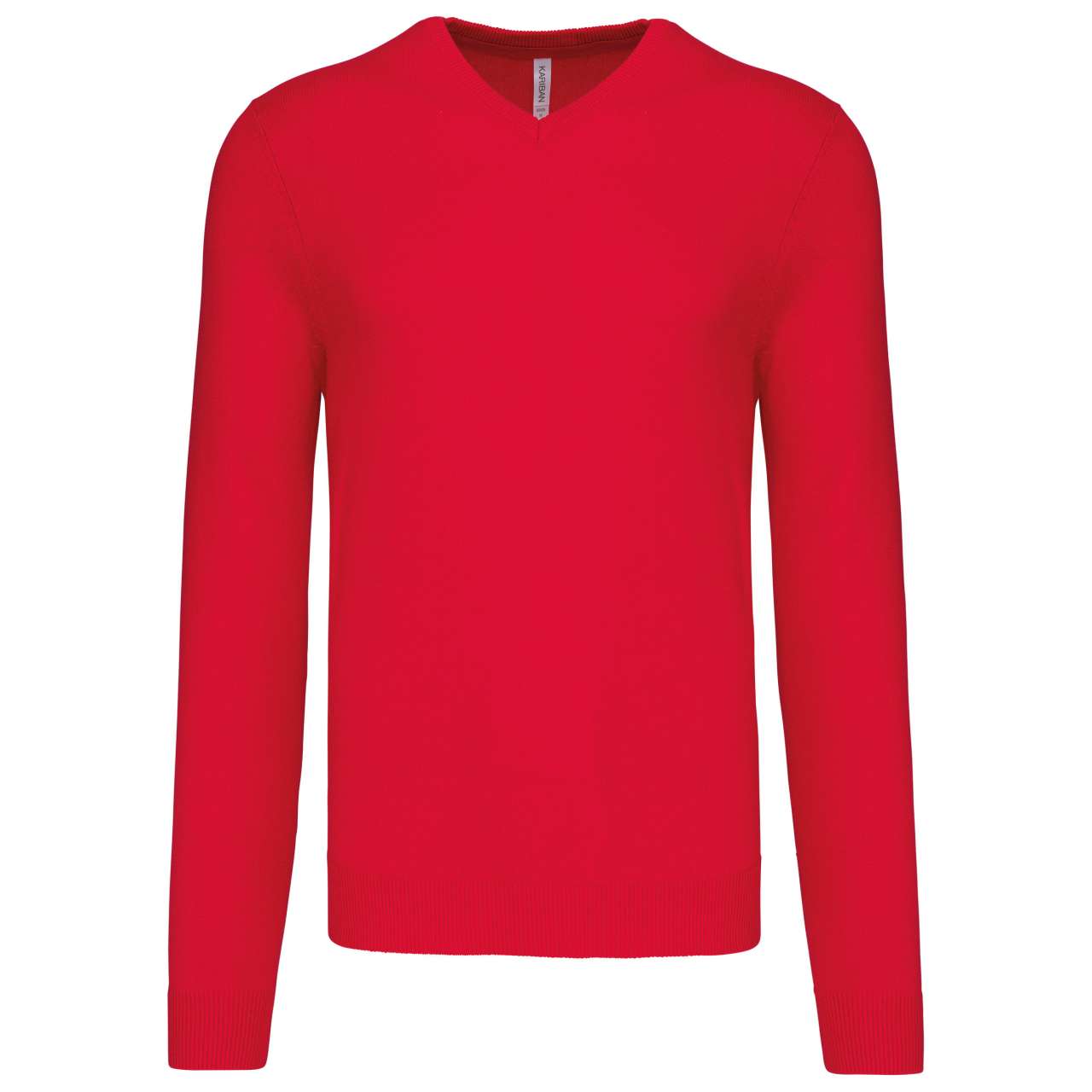 MEN’S V-NECK JUMPER - Red - Main