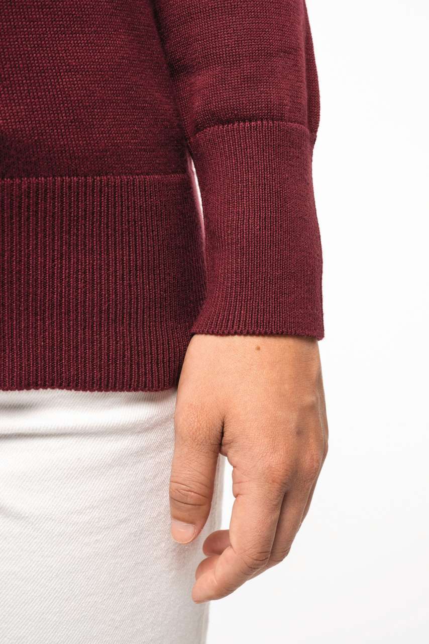 LADIES' V-NECK JUMPER - Red - Additional