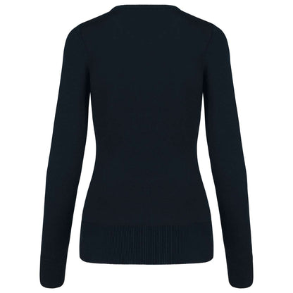 LADIES' V-NECK JUMPER - Navy - Additional