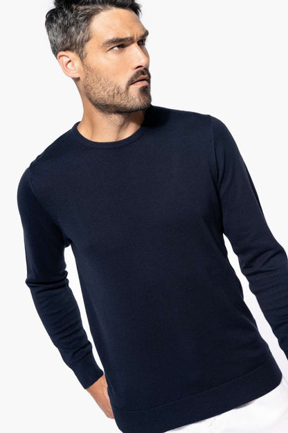 MEN'S CREW NECK JUMPER - Grey Melange - Additional