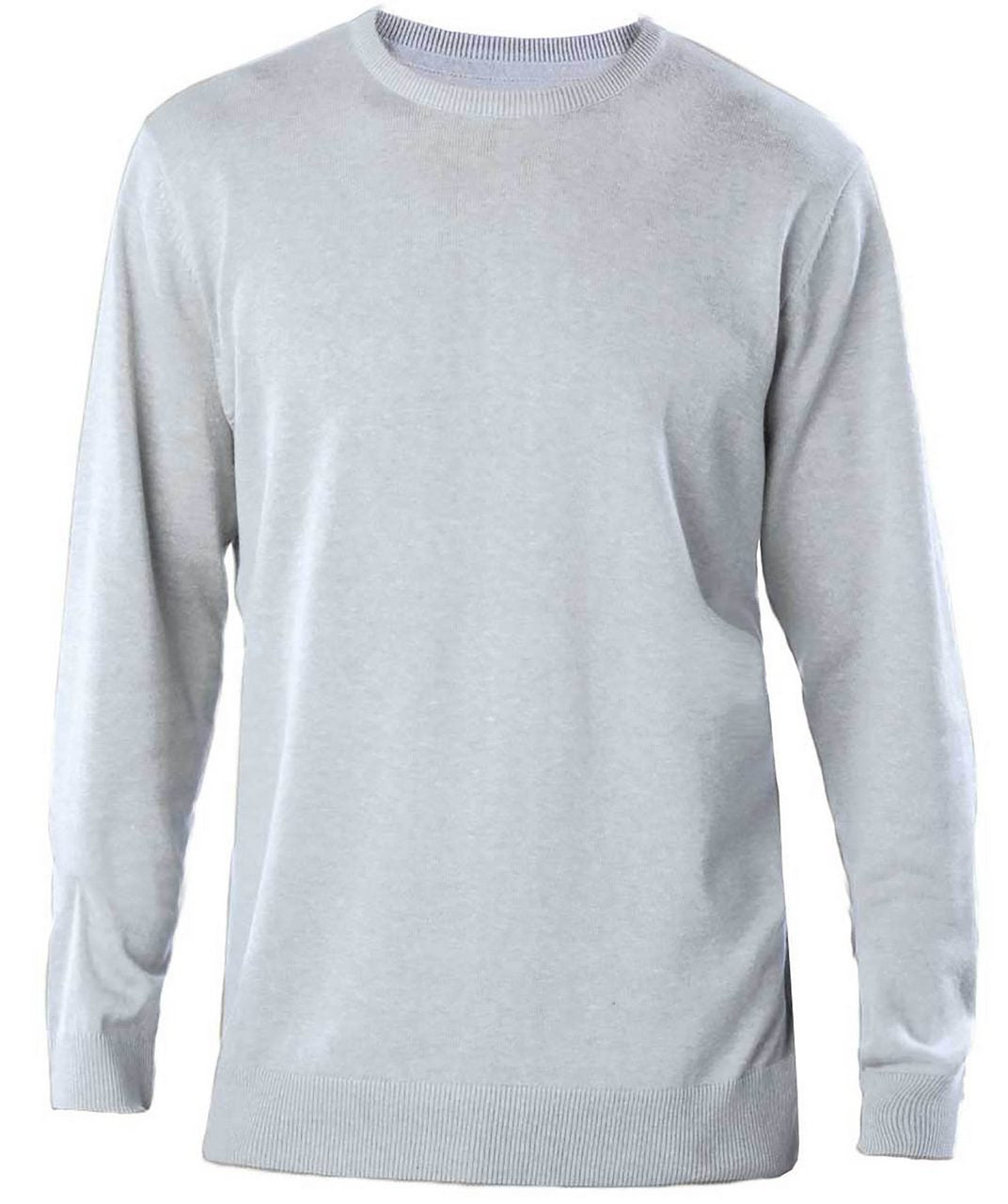 MEN'S CREW NECK JUMPER - Grey Melange - Main