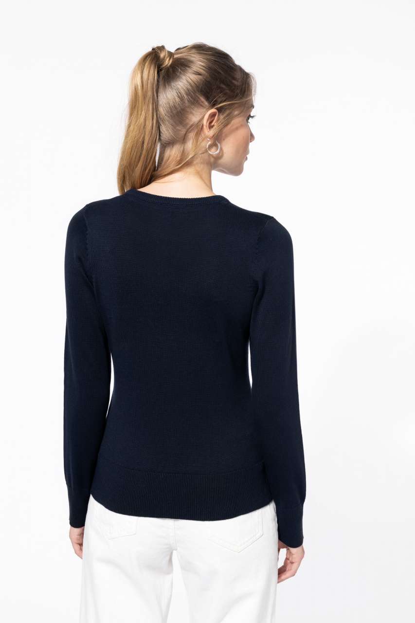 LADIES' CREW NECK JUMPER - Black - Additional