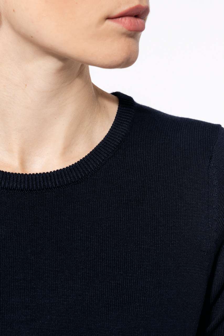 LADIES' CREW NECK JUMPER - Black - Additional