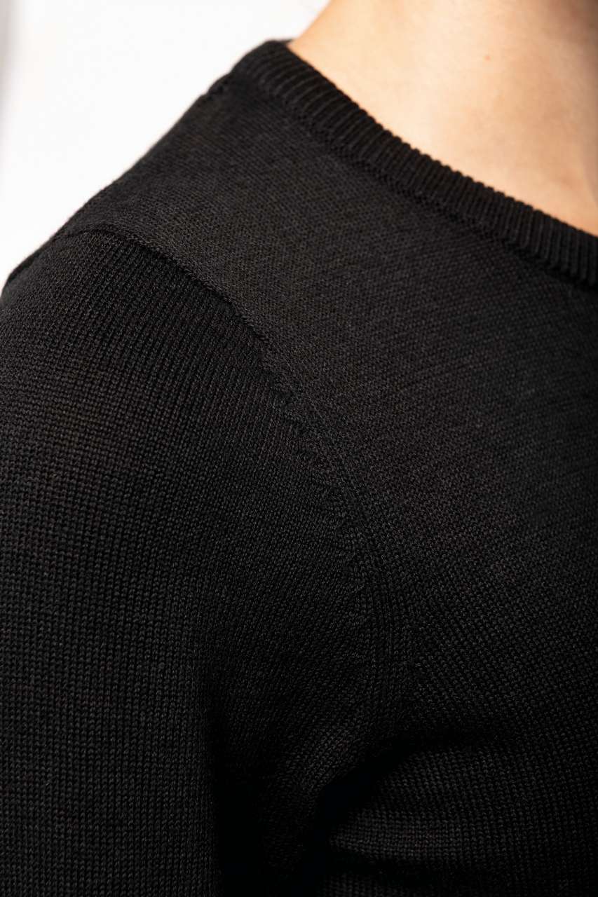 LADIES' CREW NECK JUMPER - Black - Additional
