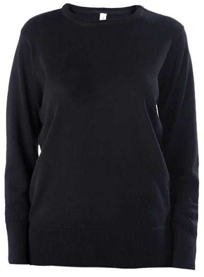 LADIES' CREW NECK JUMPER - Black - Main