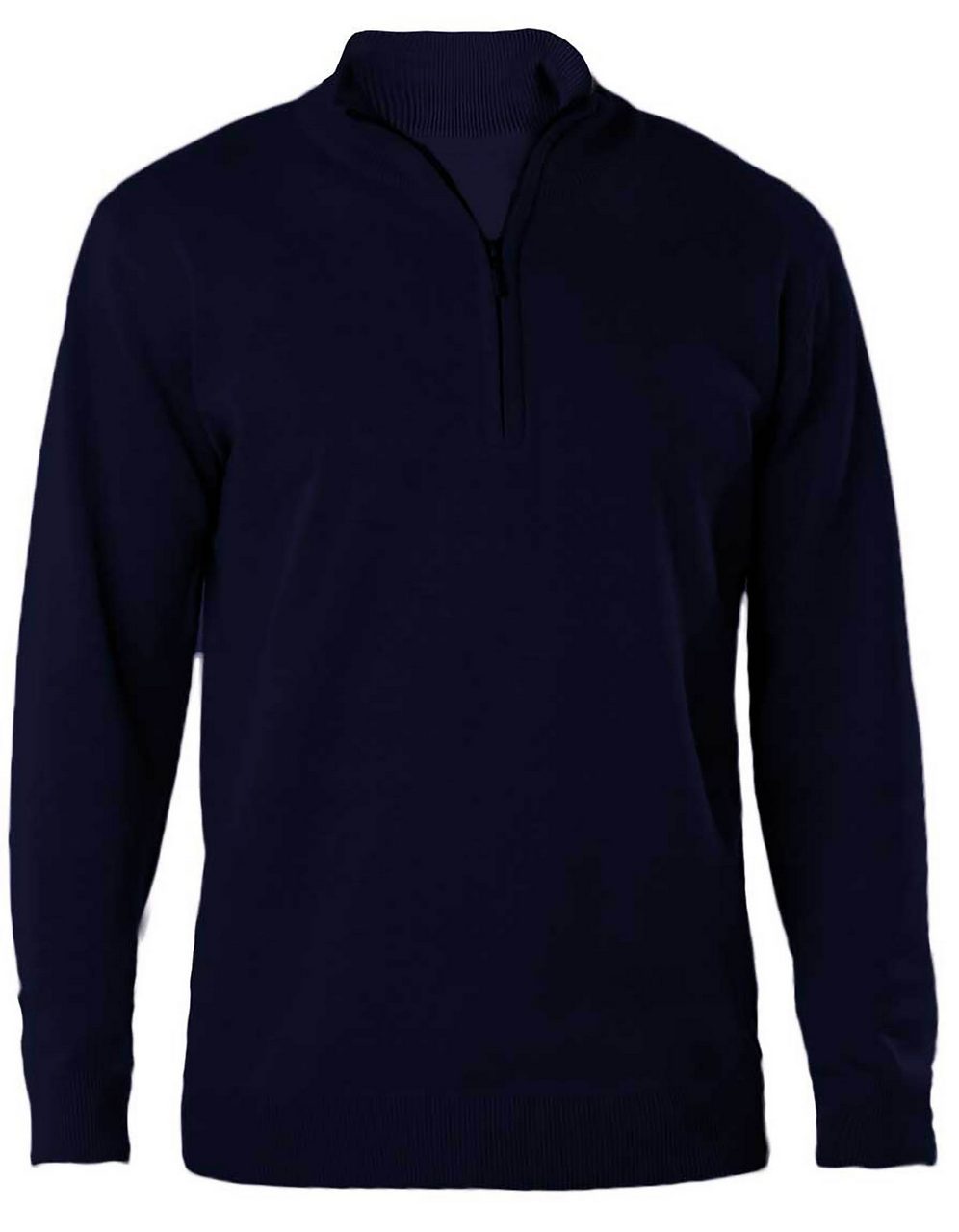 MEN'S ZIP NECK JUMPER - Navy - Main