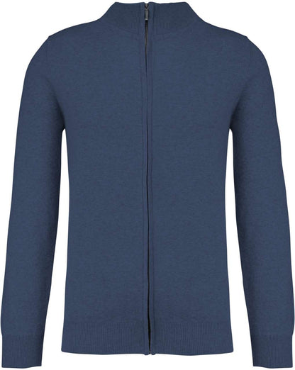 PREMIUM FULL ZIP CARDIGAN - Navy Heather - colorimageurl