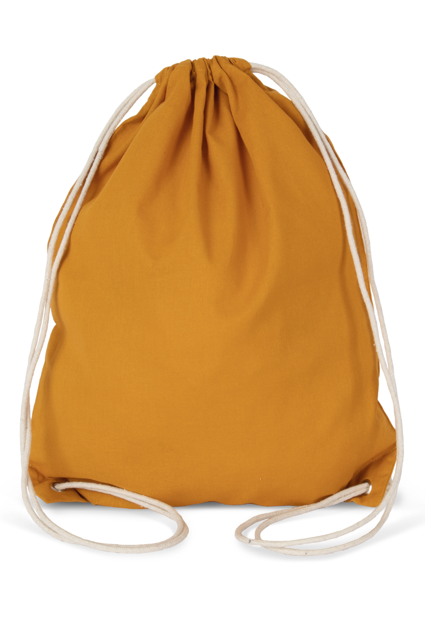 COTTON DRAWSTRING BACKPACK - White - Model