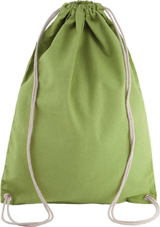 COTTON DRAWSTRING BACKPACK - Burnt Lime - Main