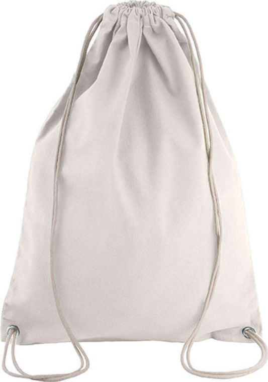 COTTON DRAWSTRING BACKPACK - Natural - Main