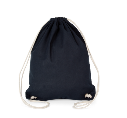 COTTON DRAWSTRING BACKPACK - Navy - Main