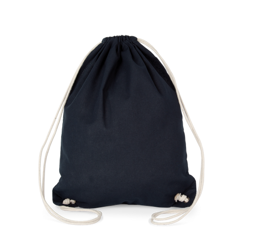 COTTON DRAWSTRING BACKPACK - Navy - Main