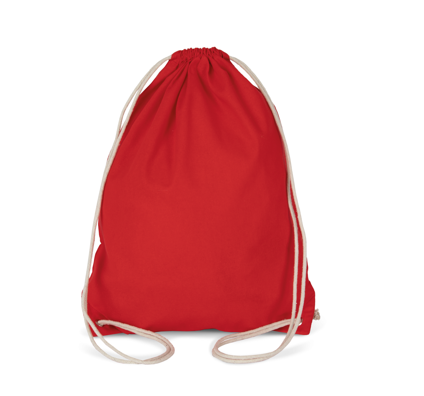 COTTON DRAWSTRING BACKPACK - Red - Main